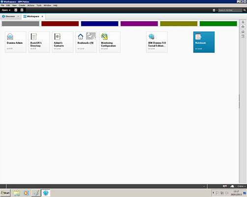 IBM Notes 9 Social Edition client application screen shot