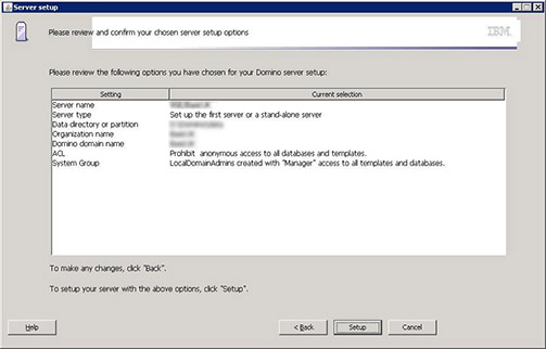 IBM Domino 9 Social Edition Install screen shot