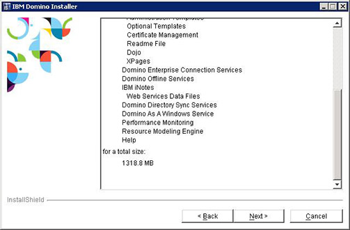 IBM Domino 9 Social Edition Install screen shot