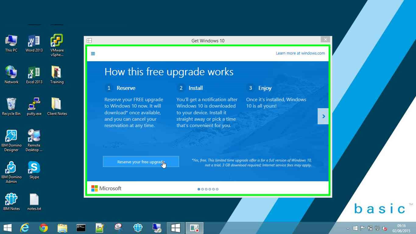 Get Windows 10 - Step 1