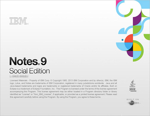 IBM Notes 9 Social Edition Install screen shot